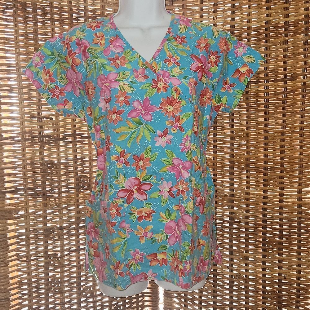 Koi Surf Scrubs Scrub Top S